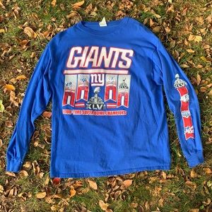 NY Giants 4x Champions Long Sleeve 🔵🔴🏈🏆